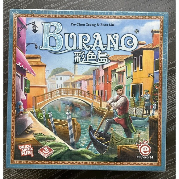 Burano Board Game by Yu-Chen Tseng & Eros Lin 2015 EmperorS4, New and Sealed - Picture 1 of 12